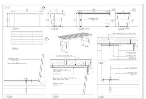 Do furniture, millwork, joinery, cabinet shop drawing by cad by Millwork_draft Furniture Joinery Details, Landscape Furniture Detail Drawing, Table Detail Drawing, Furniture Details Drawing, Furniture Drawing, Table Drawing, Drawing Furniture, Detail Drawing, Shop Drawing