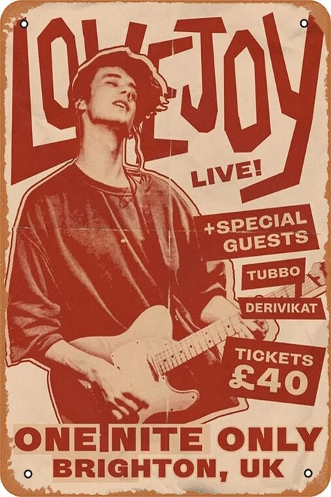 Amazon.com : Yzixulet 90s Lovejoy Concert Poster Retro Metal Tin Vintage Sign 12 X 8 Inch Home Bar Man Cave Wall Decor 8 x 12 Inch : Home & Kitchen Lovejoy Concert, Art Room Aesthetic, Man Cave Wall Decor, Man Cave Wall, Music Poster Design, Concert Poster, Wow Art, Vintage Poster Art, Band Posters