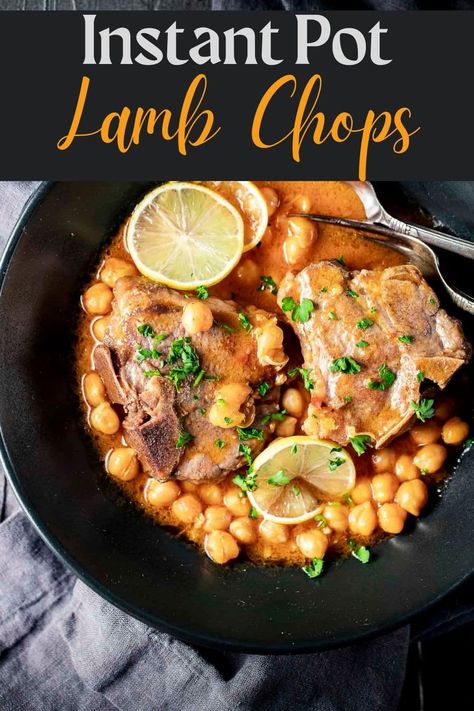 We are loving these pressure cooker lamb chops in our house! They’re sweet, savory and spicy, and the addition of chickpeas and broth essentially makes it a one pot meal. Instapot Lamb Chops, Instant Pot Lamb Shoulder Chops, Instant Pot Lamb Chops, Pressure Cooker Lamb, Sous Vide Lamb, Lamb Loin Chops, Easy Pressure Cooker Recipes, Lamb Chop Recipes, Braised Lamb