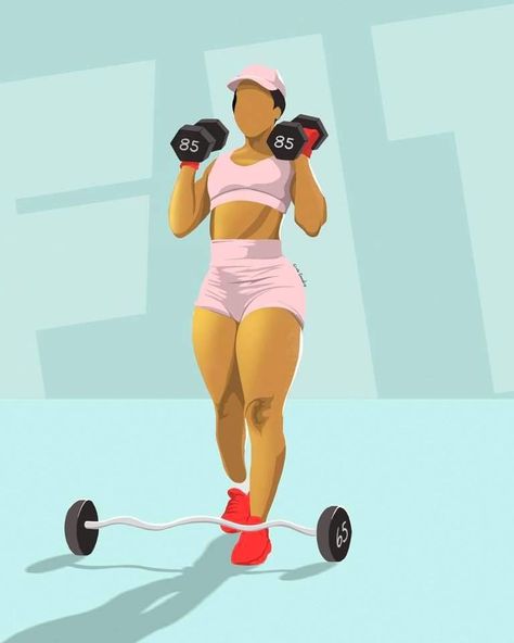 Weights Vision Board, Fitness Art Illustration, Workout Images, Workout Vision Board Ideas, Strength Training Black Women, Fitness Vision Board Black Women, Gym Art Women, Gym Vision Board Aesthetic, Women Weight Lifting Aesthetic