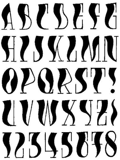 Cool Type Design, Wobbly Font, Different Fonts Alphabet, Alphabet Handlettering, Typography Fonts Alphabet, Cool Font, American Traditional Tattoo Ideas, Typographie Inspiration, Traditional Tattoo Ideas