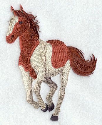 Horse Embroidery, American Paint Horse, Flower Machine Embroidery Designs, American Paint, Machine Embroidery Projects, Japanese Embroidery, Cute Embroidery, Animal Embroidery, Embroidery Supplies