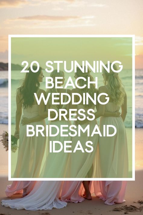 Did you know that finding the perfect beach wedding dress for your bridesmaid can turn your seaside ceremony into a dreamy affair? Dive into our collection of stunning styles that will have your gals glowing under the sun! Discover lightweight fabrics, breezy designs, and colors that pop against the ocean backdrop. Say I do to the perfect bridesmaid look that'll make waves. April Beach Wedding Colors, Casual Beach Wedding Reception, Beach Wedding Dress Bridesmaid, Beach Wedding Color Schemes, Bridesmaid Dresses For Beach Wedding, Destination Wedding Dress Beach, Beachy Bridesmaid Dresses, Beach Bridesmaid Dress, Spring Beach Wedding