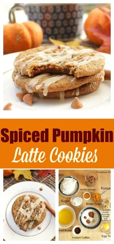 Pumpkin Spice Latte Cookies, Pumpkin Spice Cookie Recipe, Insomnia Cookies, Gluten Free Pumpkin Spice, Pumpkin Spice Cookies, Pumpkin Spice Muffins, Coffee Cookies, Pumpkin Coffee, Pumpkin Latte