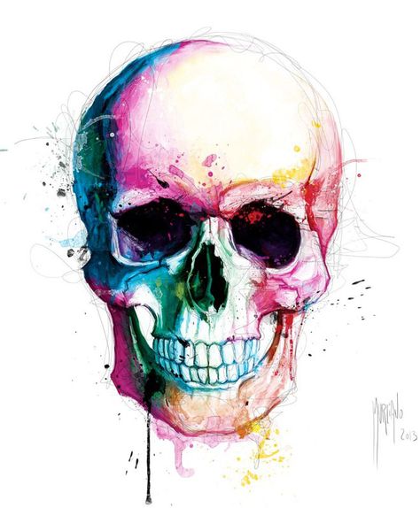 30 Mind Blowing and Colorful Paintings by Patrice Murciano | Read full article: http://webneel.com/30-mind-blowing-and-colorful-paintings-patrice-murciano | more http://webneel.com/paintings | Follow us www.pinterest.com/webneel A Skull, Watercolor Painting, Paintings, Paint, Watercolour Painting