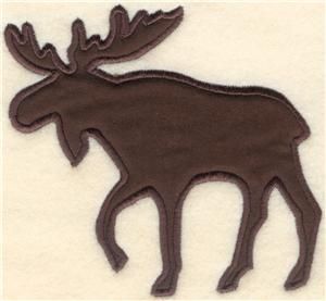 Embroidery.com: Moose Silhouette Applique: Embroidery Designs, Thread and Products Moose Outline, Moose Applique, Moose Silhouette, Anita Goodesign, Bear Quilts, Sea Glass Crafts, Applique Embroidery, Applique Embroidery Designs, Christmas Sewing