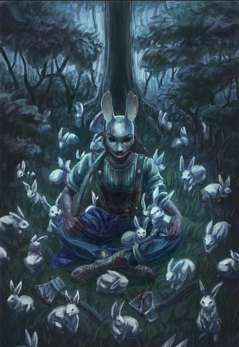 Lullaby rabbit / dead by daylight Dbd Fanart, Videogame Characters, The Huntress, Catty Noir, Dead By Daylight, Horror Movie Characters, Horror Characters, Arte Horror, Video Game Art