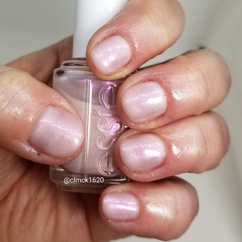 Essie | Crush & Blush ♡ "a tender sheer baby pink nail polish blushing with soft ruby iridescence" Bluish Nails, Baby Pink Nail Polish, Pink Shimmer Nails, Blush Nail Polish, Blush Nail, Baby Pink Nails, Pretty Nail Polish, Pink Glitter Nails, Nail Shimmer