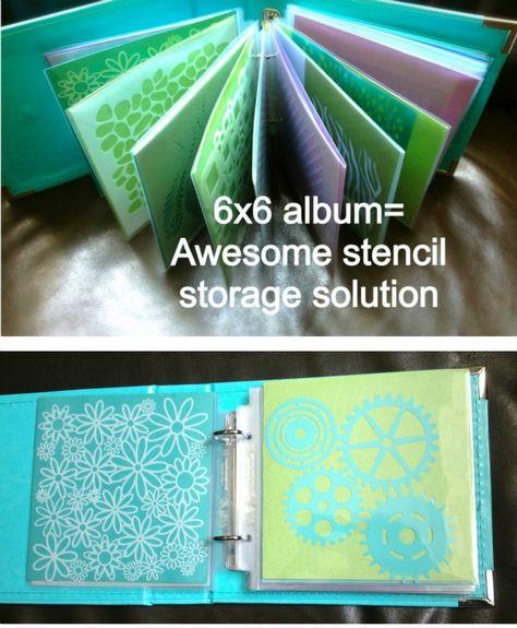 Cake Stencil Storage via SugarNosh Treats what a simple great idea to file all your stencils Cookie Drying Rack Diy, Organizing Stencils Storage Ideas, Stencil Organization Storage Ideas, Cookie Decorating Organization, Cake Decorating Organization, Cake Room Ideas, Stencil Storage Ideas, Stencil Organization, Bakery Organization