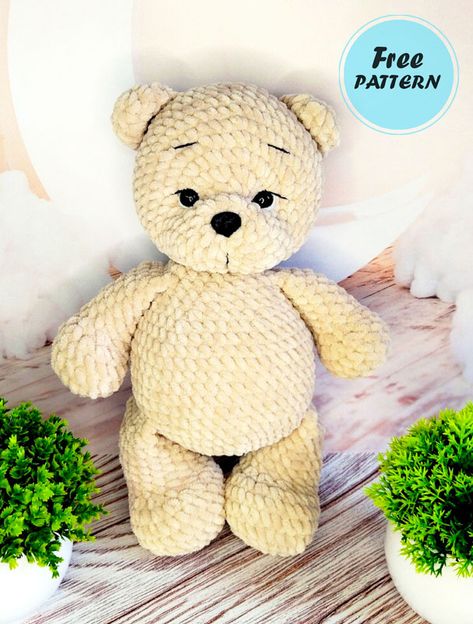 Plush Bear Crochet Pattern, Crochet Plush Teddy Bear Pattern Free, Crochet Bear Amigurumi, Crochet Teddy Bear Pattern Free Amigurumi, Free Crochet Teddy Bear Pattern, Free Teddy Bear Crochet Pattern, Amigurumi Teddy Bear Free Pattern, Free Bear Crochet Pattern, Large Crochet Plushies Pattern Free