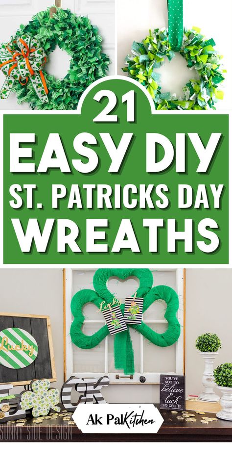 DIY St. Patricks Day wreaths and garlands are the perfect way to add a festive touch to your St Patrick’s Day decorations! Explore our DIY St. Patrick’s wreaths, like shamrock wreaths, leprechaun wreaths, and clover wreaths. Whether you’re a fan of greenery and clovers or prefer leprechaun-themed designs, we’ve beautiful St. Patricks Day ribbon wreaths and floral arrangements. Perfect for both indoor and outdoor decorations, these holiday wreaths bring a touch of luck to your Irish celebrations. Diy St Patricks Day Wreath, Clover Wreath, Wreaths St Patricks, Irish Celebration, Ribbon Wreaths, Irish Christmas, Wreath Project, St Patrick's Day Decorations, St Patrick's Day Crafts