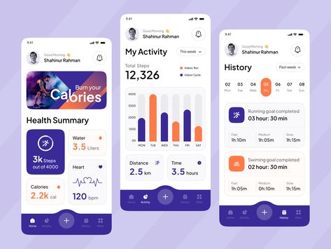 #fitness #activity #workout #exercise #wellness
#health overview #medicine #healthcare
#health tracker #daily goals
#fitness app #shahinurstk02 #mobile app
#ui #ux #uiux #popular design Fitness Mobile App Design, Fitness App Ui Design, Fitness Apps Design, Health Tracker App, Goal App, Routine App, Fitness App Ui, Fitness Tracking App, Gym App