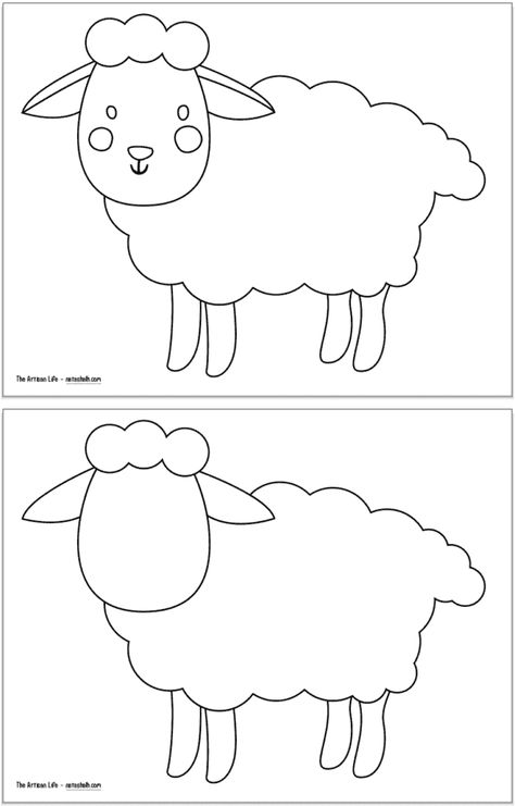 Free Printable Sheep Templates Free Lamb Printable, Sheep Stencil Templates, Lost Sheep Coloring Page Free Printable, Sheep Patterns Free, Lamb Applique Pattern, Printable Sheep Craft, Sheep Applique Pattern Free, Sheep Printable Template, Sheep Outline Printable