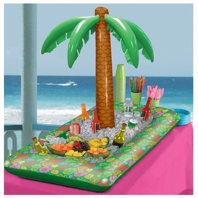 Inflatable Palm Tree, Bbq Party Decorations, Luau Food, Luau Party Supplies, Luau Baby Showers, Luau Party Decorations, Hawaiian Party Decorations, Hawaiian Luau Party, Beach Birthday Party