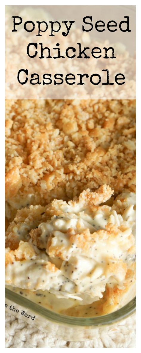 Poppyseed Chicken, Poppy Seed Chicken Casserole, Poppy Seed Chicken, Chicken Casseroles, Easy Meals For Kids, Chicken Recipes Casserole, Poppy Seed, Easy Casserole, Chicken Casserole