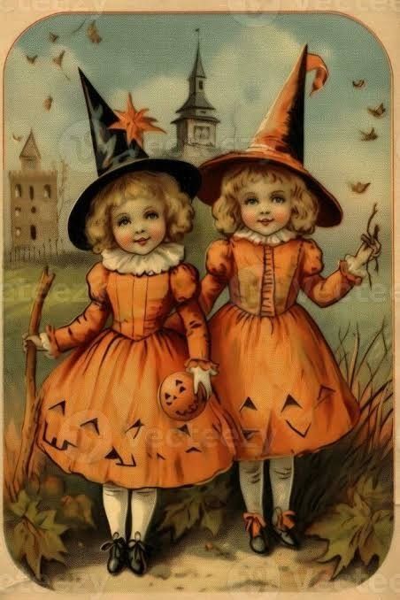 Halloween Organization, Vintage Fall Images, Halloween Poetry, Facts About Halloween, Images Victoriennes, Vintage Halloween Cards, Halloween Illustrations, Victorian Halloween, Vintage Halloween Images