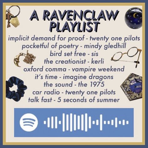 Ravenclaw Playlist, Ravenclaw Personality, Song Recs, Music Recs, Ravenclaw Pride, Ravenclaw Aesthetic, Harry Potter Ravenclaw, Song Suggestions, Song Recommendations