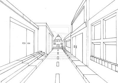 Elisabeth Pepper | Flickr Perspective Lessons, 1 Point Perspective, Perspective Sketch, Perspective Drawing Architecture, Desain Buklet, Interior Architecture Drawing, Perspective Drawing Lessons, One Point Perspective, Vanishing Point