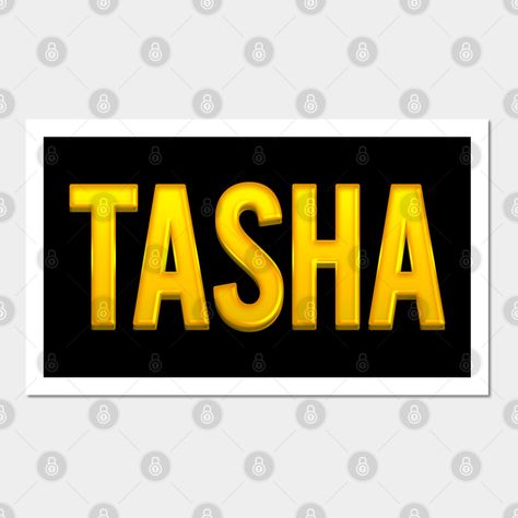 100% Tasha -- Choose from our vast selection of art prints and posters to match with your desired size to make the perfect print or poster. Pick your favorite: Movies, TV Shows, Art, and so much more! Available in mini, small, medium, large, and extra-large depending on the design. For men, women, and children. Perfect for decoration. Ipod Wallpaper, Bike Couple, Name Wallpaper, Cool Notebooks, Name Art, Kids Magnets, Case Stickers, Phone Case Stickers, Ipod