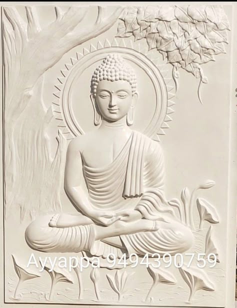 Buddha Murals Wall Art, Buddha Wall Mural, Buddha Mural, Designs For Walls, 3d Wall Art Sculpture, Buddha Wall Decor, Simple False Ceiling, Sita Photo, Simple False Ceiling Design