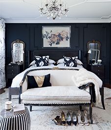 Victorian House Renovation, Dramatic Bedroom, Home Organization Ideas, Budget Decor, After Eight, Bedroom Style, Master Bedding, Decor Trends, Style At Home