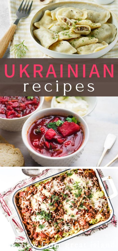 Ukranian Food Recipes, Ukrainian Desserts, Easy German Recipes, Lithuanian Recipes, The View From Great Island, Eastern European Recipes, Around The World Food, Stuffed Cabbage, Foreign Food