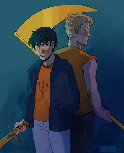 🌻 g w e n 🌻 on Instagram: “what are y'all currently reading? · · art credit to @vithcy · · #percyjackson #percyjacksonfanart #fanart #annabethchase #jasongrace…” Me Waiting, The Last Olympian, Luke Castellan, Dibujos Percy Jackson, Piper Mclean, Percy Jackson Fan Art, Currently Reading, Percy Jackson Characters, Reading Art