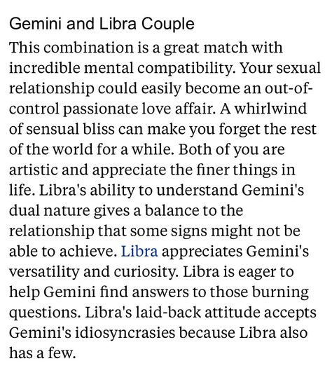 Gemini / Libra connection Libra In Relationships, Gemini X Libra Relationship, Gemini Libra Relationship, Libra And Gemini Relationship, Gemini Man Libra Woman, Gemini Man And Libra Woman, Gemini Libra Compatibility, Libra X Gemini, Libra Sexuality