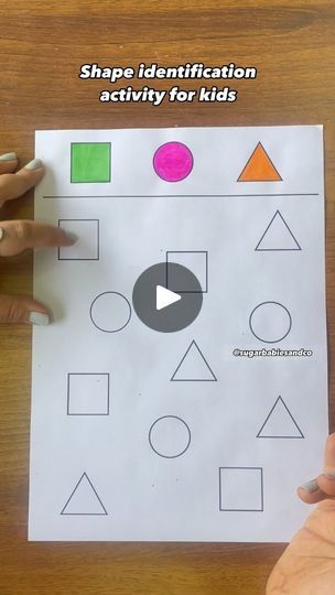 1.9K views · 520 reactions | Try this shape identification activity with your kids. 
Age- 2+ 

Follow @sugarbabiesandco for more such fun activities. 

#sugarbabiesandco #funactivities #diycrafts #montessori #montessoriathome #toddler #toddleractivities #diyactivities | SugarBabies&Co | Montessori Toys | Karan Aujla · Tauba Tauba (From "Bad Newz") Tauba Tauba, Karan Aujla, Learning Shapes, Diy Activities, Montessori Toys, Toddler Activities, Preschool Activities, Fun Activities, Montessori