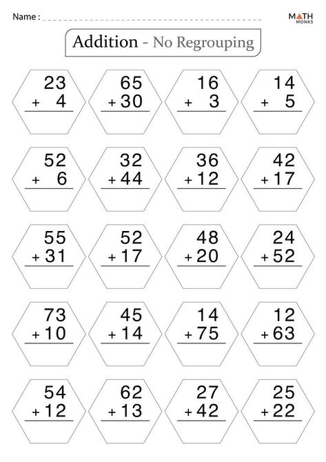 Brilliant Addition with Regrouping Worksheets  Help your students master addition with regrouping with these engaging and interactive worksheets. Students will practice adding two-digit numbers with and without regrouping, and they'll get immediate feedback on their work.  Click to download: Addition Without Regrouping Worksheet, Addition With Regrouping Worksheets, Addition Without Regrouping, Worksheet For Class 2, Addition With Regrouping, Math Addition Worksheets, English Posters, Math Magic, Alphabet Recognition