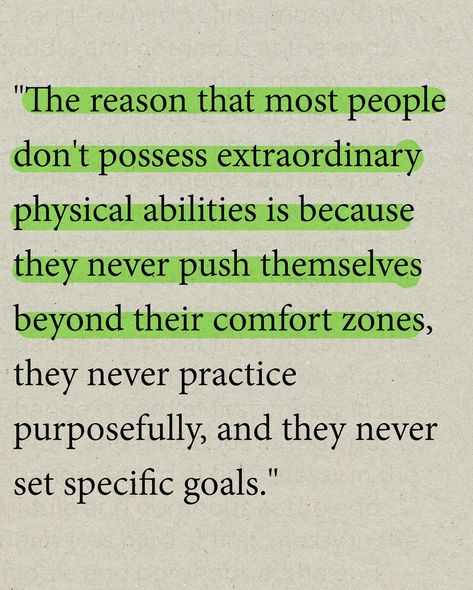 These quotes highlight the central themes of deliberate practice, pushing beyond comfort zones, and setting specific goals as discussed in “Peak: Secrets from the New Science of Expertise. . #PowerByQuotes #PowerByBooks Goal Setting Quotes, Deliberate Practice, Set Goals Quotes, Specific Goals, Goal Setting, Comfort Zone, The Secret, Highlights, Science