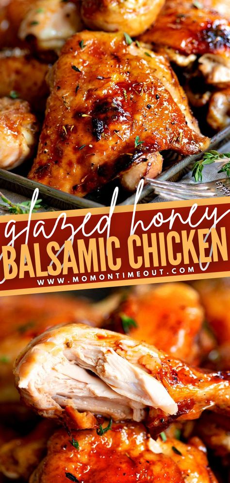 Honey Balsamic Garlic Chicken, Easy Glazed Honey Balsamic Chicken, Balsamic Honey Glazed Chicken, Balsamic Vinager Chicken, Honey Balsamic Chicken Crockpot, Baked Honey Balsamic Chicken, Balsamic Chicken And Vegetables, Orange Balsamic Chicken, Balsamic Glaze Chicken Baked