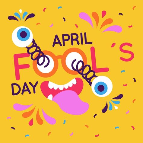 April Illustration, Drawing Spring, Social Graphics, Clowns Funny, Smile Smile, April Fool's Day, April Fool, Ar Vr, Fools Day