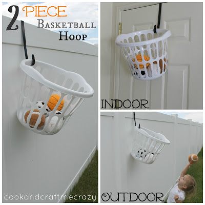 2 Piece Basketball Hoop  http://cookandcraftmecrazy.blogspot.com/2013/07/2-piece-basketball-hoop.html Diy Basketball Hoop, Indoor Party Games, Diy Basketball, Toddler Party Games, Indoor Basketball Hoop, Basketball Games For Kids, Basketball Tricks, Kids Baskets, Indoor Basketball