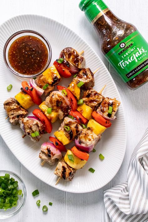 Tuna Kebab Recipe, Tuna Skewers, Teriyaki Fish, Ahi Tuna Steak, Tuna Steak, Grilled Tuna, Steak Kabobs, Kabob Recipes, Easy Grilling