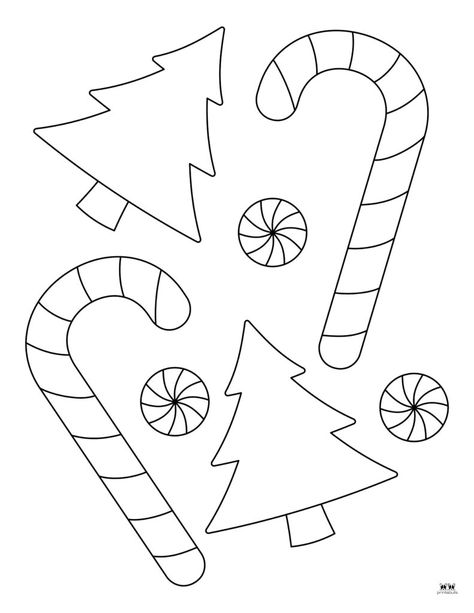 Christmas Candy Template, Candy Cane Coloring Pages Free Printable, Christmas Candy Coloring Pages, Candy Template Free Printable, Candy Cane Printable, Library Printables, Candy Cane Template, Candy Cane Coloring Page, Merry Christmas Coloring Pages