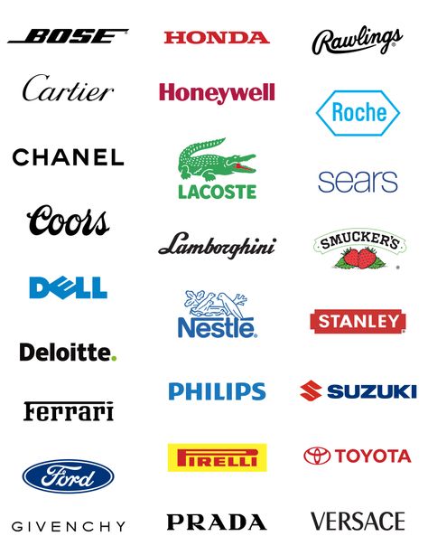 Logos that are someone’s last name | Brands named after founders Logo Popular Brand, Popular Company Logos, Popular Brand Logos, Brand Names Inspiration, Marketing Company Logo, Name Logos, Brand Name Ideas, Company Name Ideas, Fashion Brand Logo