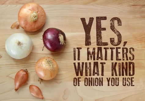 A Guide on the Best Onion to Use for Your Recipes Cooking Charts, Kitchen 101, Comfort Recipes, Michael Symon, Decadent Food, Food Budget, Food Tech, Cooking 101, Storage Tips