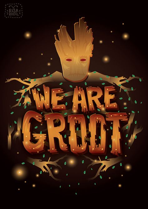 25 Remarkable Typography Designs for Inspiration - 3 We Are Groot, Risa Rodil, Mike Deodato, Witch Ghost, Superhero Poster, Marvel Superhero Posters, I Am Groot, Marvel Quotes, Emma Frost