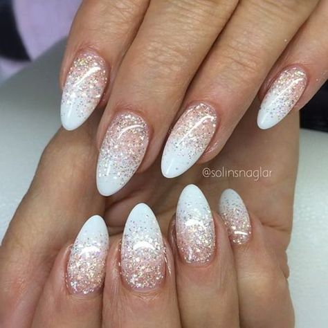 Oval Nails Designs January, Prom Nails Red, Ombre Nail Art Designs, Unghie Sfumate, Smink Inspiration, Nail Art Ombre, Super Nails, Bride Nails, Silver Nails