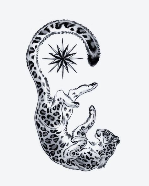 Snow Leopard Tattoo, Leopard Drawing, Doodle Artwork, H Tattoo, Leopard Tattoos, Sketching Illustration, Petit Tattoo, Leopard Art, Tattoo Portfolio