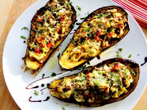 stuffed eggplant (7) Spinach Artichoke Recipes, Ricotta Spinach, Stuffed Eggplant, Eggplant Recipe, Artichoke Recipes, Low Fodmap Recipes, Fodmap Recipes, Eggplant Recipes, Veggie Dishes