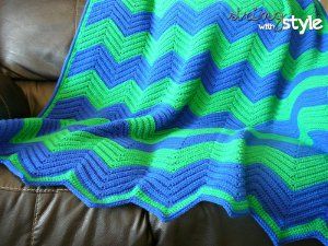 Addicted to Chevron Afghan | AllFreeCrochet.com  Could be made into a prayer shawl.  150 + 1 = chains, N hook.  Work untill 18 - 20 inches wide. Ripple Afghan Pattern, Chevron Crochet Patterns, Crochet Blanket Border, Chevron Afghan, Crochet Ripple Afghan, Left Handed Crochet, Crochet Ripple Blanket, Ripple Afghan, Chevron Crochet