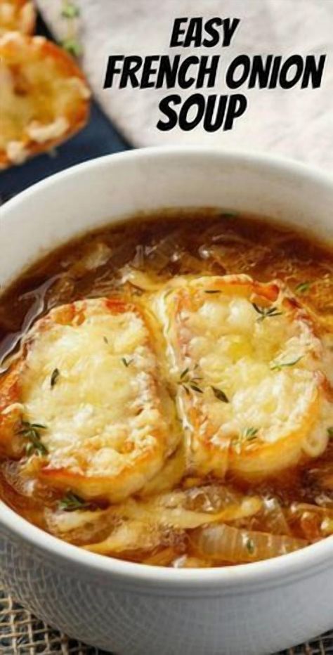 Warm up your evenings with this classic French Onion Soup that combines rich, savory flavors with a touch of elegance. Perfect for cozy nights in, this simple yet delightful recipe brings together caramelized onions, a hearty broth, and a topping of melted cheese over crusty bread. Whether you're a seasoned chef or a kitchen novice, this comforting dish is sure to impress and satisfy. Dive into a bowl of warmth and enjoy the timeless taste of France right at home. Cream Of Poblano Soup Recipe, Cream Of Poblano Soup, Poblano Soup Recipe, Easy French Onion Soup, Homemade French Onion Soup, Poblano Soup, Best French Onion Soup, Spring Soups, Classic French Onion Soup