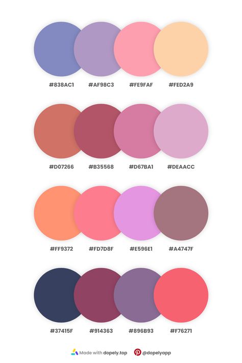 4 Colour Combinations, Triad Color Palette, Vibrant Color Combinations, Canva Color Combinations, All Color Palette, Colors That Go Together, Four Color Palette, Good Color Combos, Cute Color Combinations