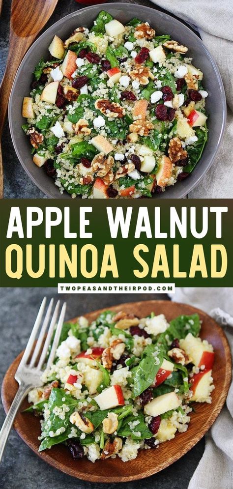 Salad For Fall, Apple Quinoa, Salad With Spinach, The Perfect Salad, Quinoa Salad Recipe, Apple Walnut, Perfect Salad, Quinoa Salat, Maple Mustard