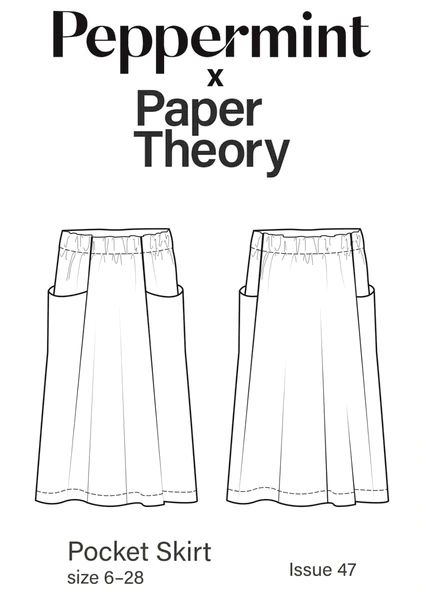 Patterns – Paper Theory Patterns Pull On Skirt Pattern, Paper Theory Patterns, Pocket Skirt Pattern, Skirt Sewing Pattern Free, Sew Skirt, Sewing Patterns Skirt, Nature Patterns, Skirt Pattern Free, Making Dresses