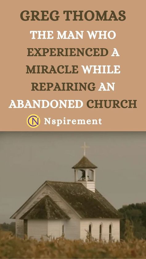 Greg Thomas is a man from Minnesota who experienced a miracle while trying to restore an abandoned church. Please find out the story of his journey and the gift that happened along the way. Miracle Stories, Abandoned Church, A Miracle, The Gift, Minnesota, The Man, A Man, The Story, The Way