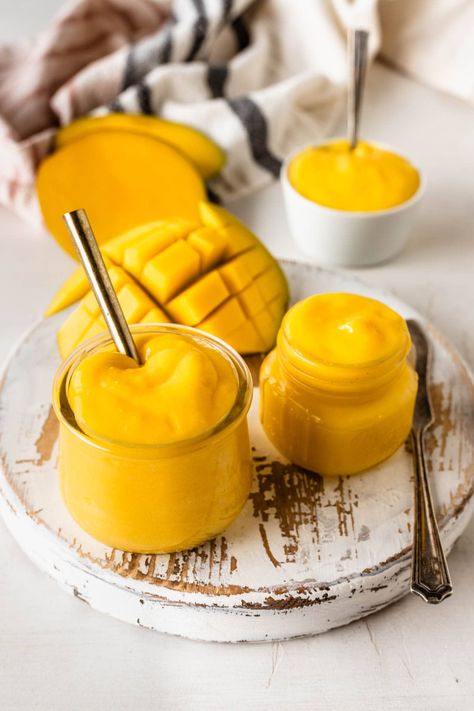 Mango Curd is easy to make and delicious #mango #curd Mango Custard Recipe, Curd Recipes, Mango Cupcakes, Lemon Poppy Seed Cookies, Mango Curd, Fruit Curd, Cake Filling Recipes, Mango Cake, Happy Cooking