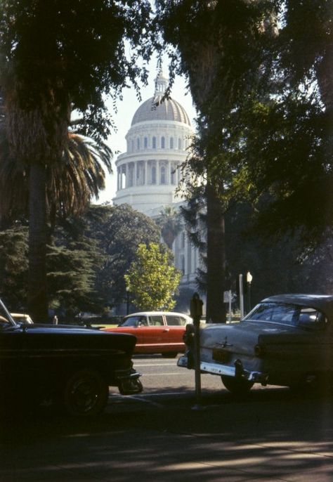 A Capitol Photo: 1957 Sacramento California Aesthetic, Sacramento Aesthetic, California State Capitol, Sacramento State, California Zephyr, Building Aesthetic, Office Remodel, Lovely Pictures, Travel Plan